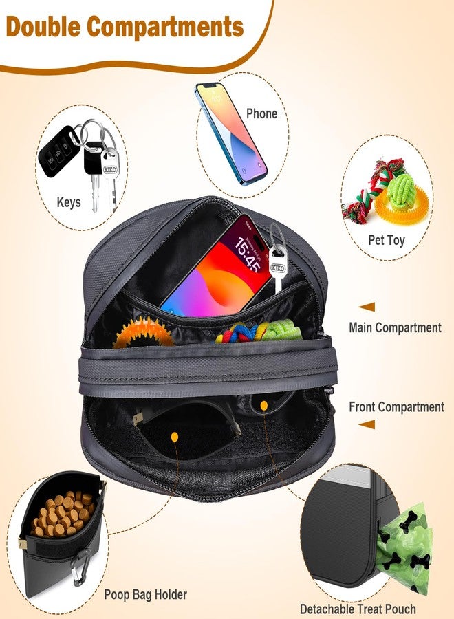 NOCOEX Dog Walking Bag with Treat Pouch: Crossbody Dog Training Pouch with Removable Auto Closing Snack Pocket & Poop Bag Dispenser - Waterproof Puppy Fanny Pack with Adjustable Waist Belt & Reflective Strip - Image 2